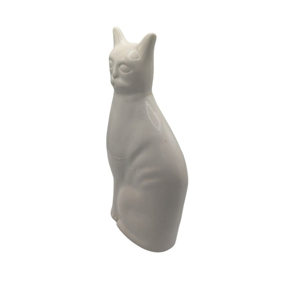 Vintage Enesco MCM White Ceramic 10” Cat - Picture 5 of 7